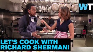 Richard Sherman & Michelle Obama Cook Together... At Last! | What's Trending Now