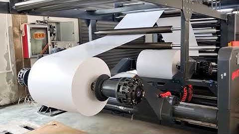 SGT-1400 Twin Rotary Knife Synchronize-fly Paper Sheeter cutting 2 rolls 105 gsm double coated paper
