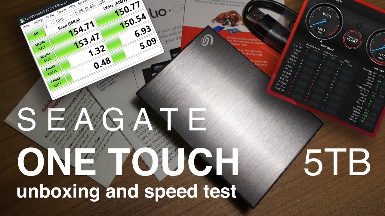 - 3 speed Windows for OneTouch and backup 5TB Disk Hard / unboxing YouTube Seagate | MacOS | test USB Drive in