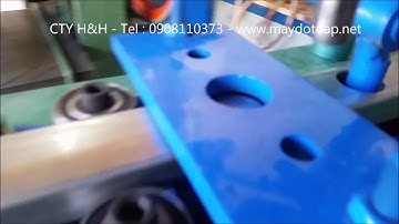 máy đục lỗ xuyên qua ống hộp sắt  inox bằng thủy lực