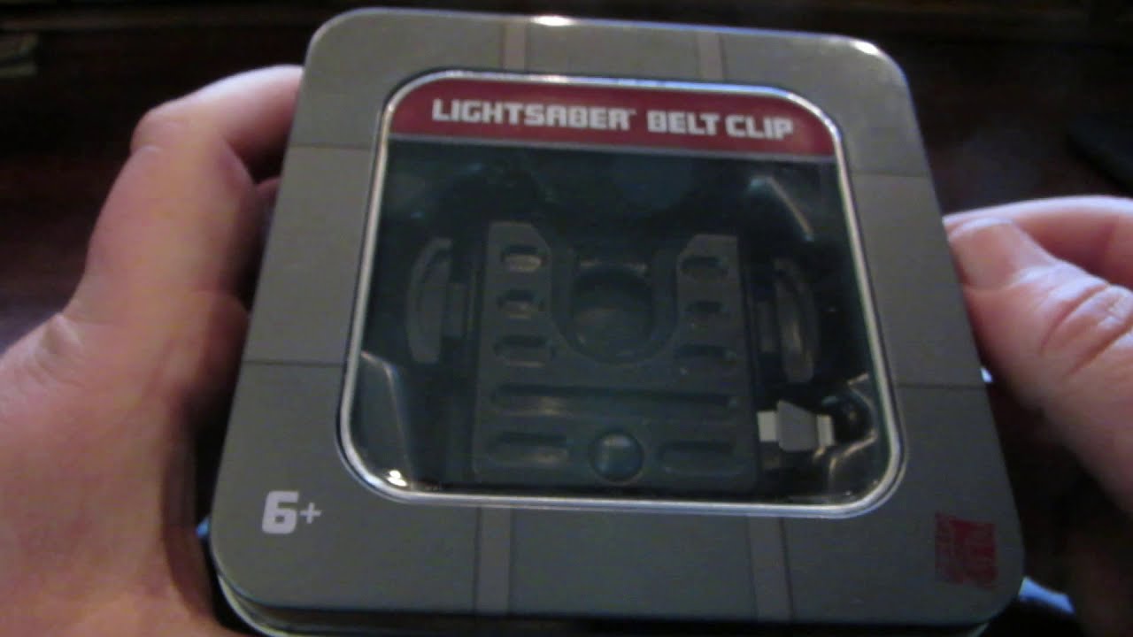 Galaxy's Edge Lightsaber Belt Clip quick unboxing YouTube