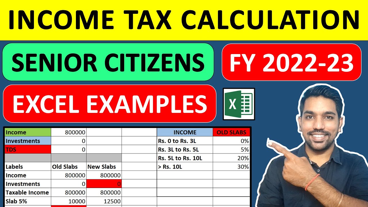Senior Citizen Income Tax Calculation 2022 23 Excel Calculator 