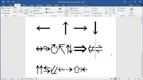 How do you type an arrow?