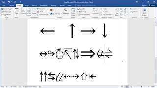 How to insert Arrows in Word