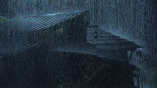 ⚡ Strong Rain Thunderstorm Sounds for Sleeping | Heavy Rain & Intense Thunder on Old House at Night