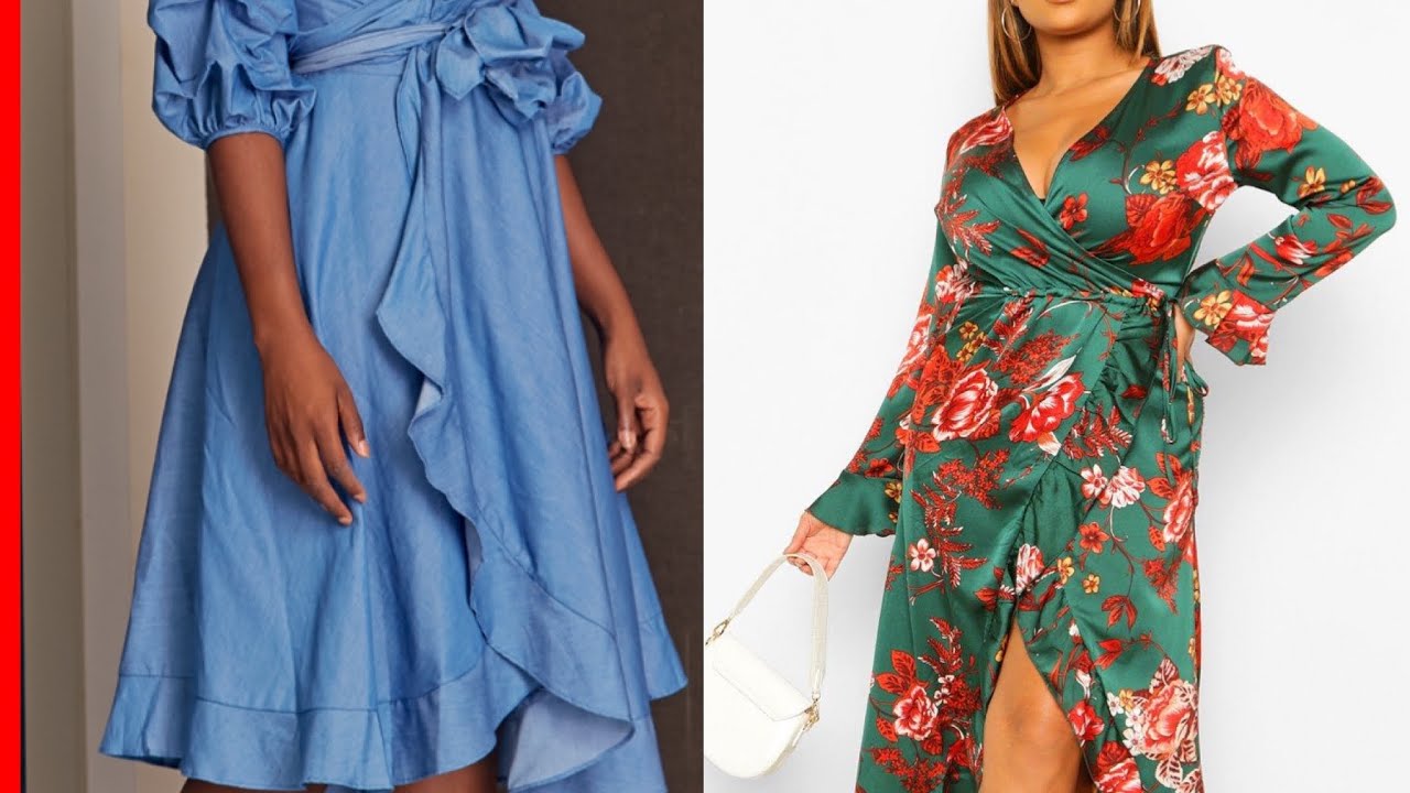 How To Make A Wrap Dress With Ruffles YouTube
