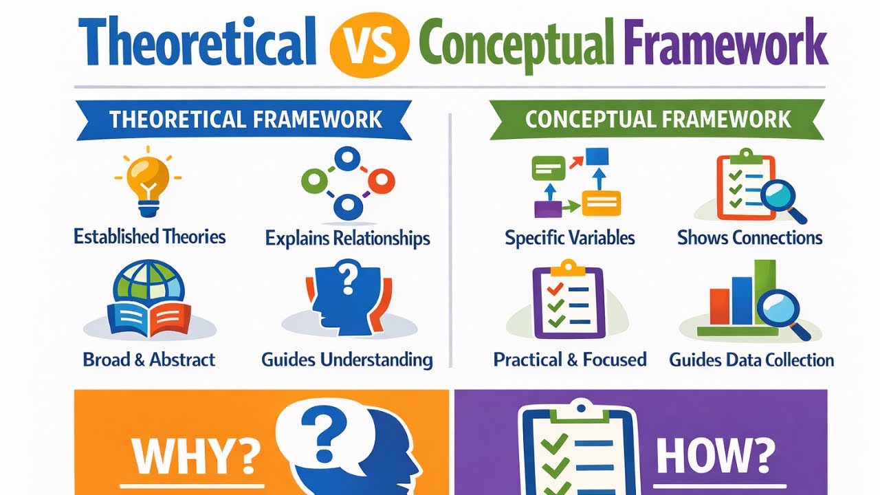 Theoretical vs. Conceptual Framework in Research