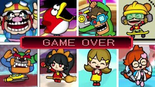 All Character's Victory/Lose Animations + All 18 Game Over Screens (WarioWare: Get It Together)
