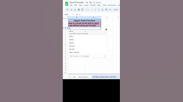 Upper Case Function I #uppercaseletter #uppercaseletters # #exceltutorial #exceltips #excelformulas