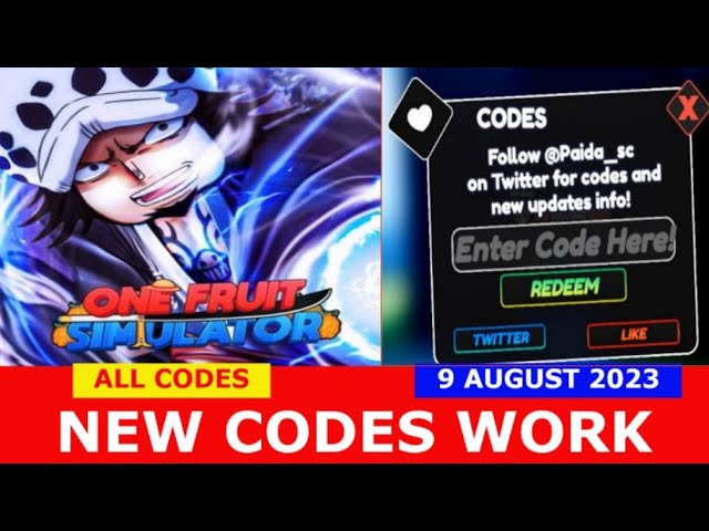 NEW* ALL WORKING ONE FRUIT SIMULATOR CODES AUGUST 2023! ROBLOX ONE