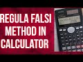 Regula falsi method in calculator