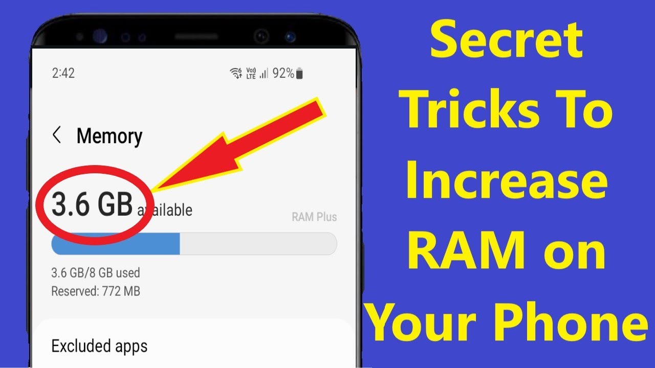 Secret Tricks To Increase RAM On Your Android Phone!! - YouTube