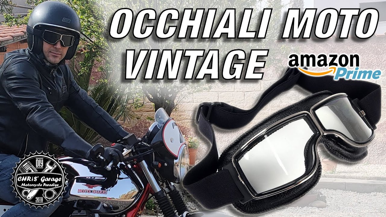 Occhiali MOTO Vintage, Mascherina Moto economica by