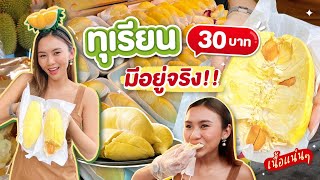 ทุเรียน 30 บาท!! พูใหญ่ เนื้อแน่น เม็ดเล็ก! ถูกที่สุดในชีวิต