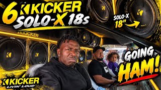 6 KICKER SOLO X 18s Going ABSOLUTELY INSANE! 😳🔊