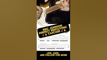 Is this the perfect Pentatonic Cascade? 🎸🔥 Eric Johnson starts in A minor, moves to E minor, and