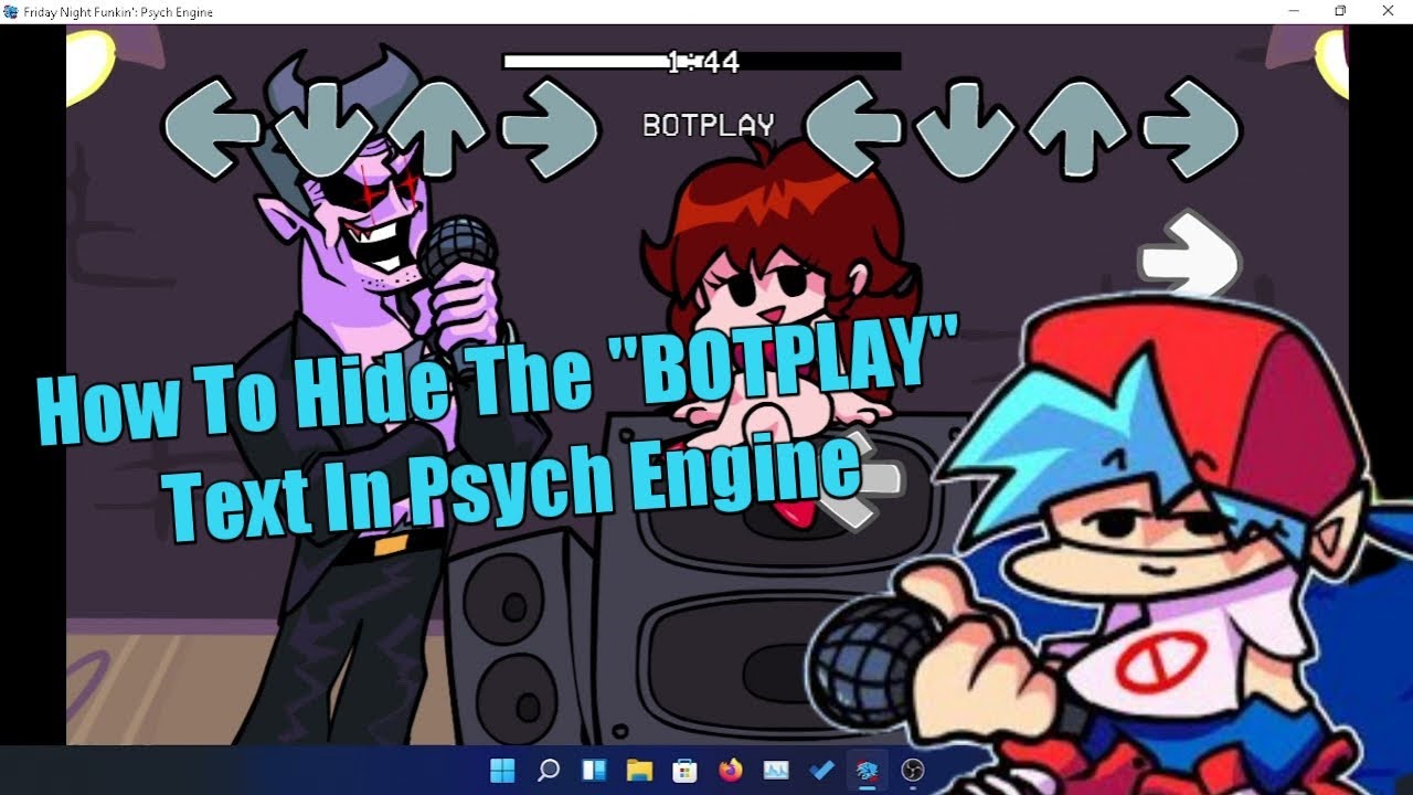 Psych Engine Mini Tutorial #1 I How To Hide Or Change The "BOTPLAY