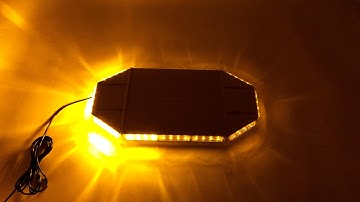 48 LED 22" AMBER FLASH TRAFFIC ADVISOR BEACON TRUCK SAFRTY WARN STROBE LIGHT BAR NIGHT VIDEO