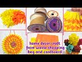 Diwali decoration craft idea from waste shopping bag  shubh laabh hanging  diy flower pots