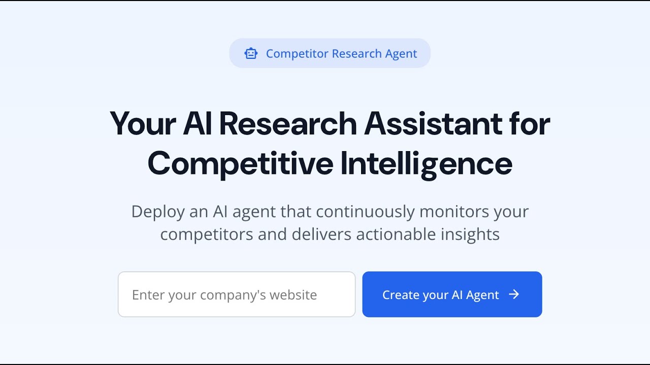 How to build an AI agent for competitive intelligence