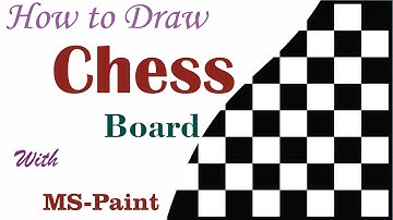 How to Draw Chess Board in MS Paint #re10 School