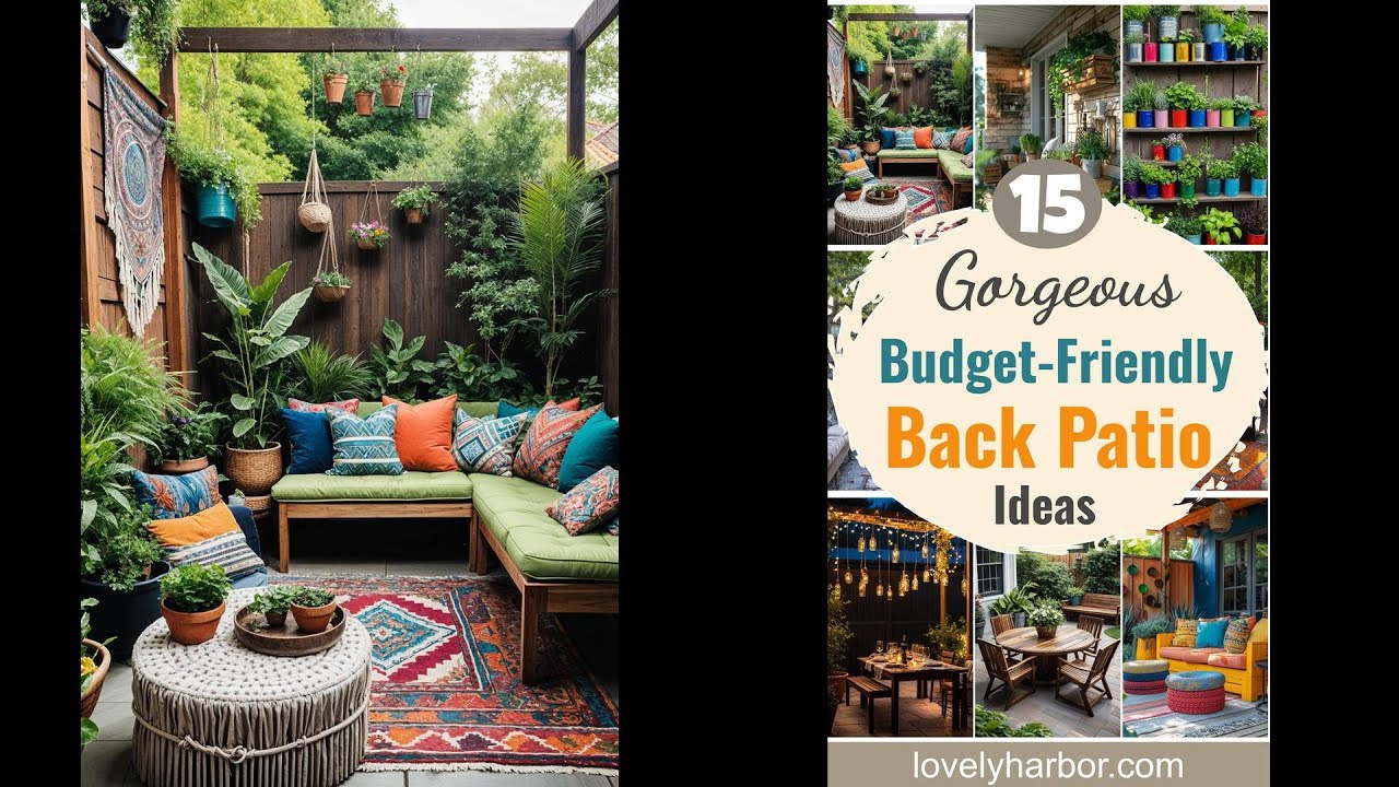 15 Gorgeous Budget Friendly Back Patio Ideas - YouTube