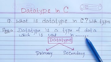 DataTypes in c | what is data types? and it
