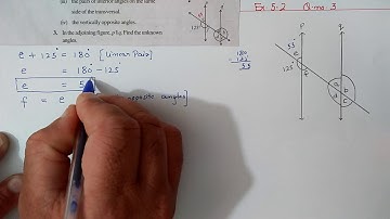 Q.3 Ex.5.2 Chapter:5 Lines and Angles | Ncert  Maths Class 7 | Cbse