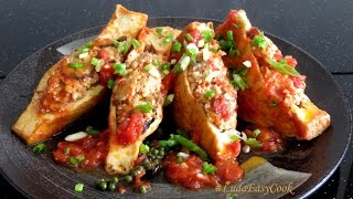 Фаршированный тофу в томатном соусе - đậu phụ nhồi thịt sốt cà chua - Stuffed Tofu inTomato Sauce Фаршированный тофу в томатном соусе - đậu phụ nhồi thịt sốt cà chua - Stuffed Tofu inTomato Sauce