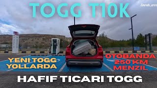 Yeni̇ Togg T10K Yollarda - Otobanda 250 Km Menzi̇l - Hafi̇f Ti̇cari̇ Togg - 1515 Tl Bagaj Hacmi̇