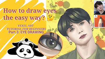 Easiest way to draw eyes!!! | Vexel art Tutorial for Beginners | Part 3: Eyes Drawing | San Check