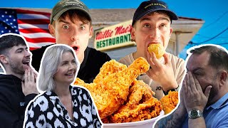 Brits try Best Fried Chicken in America! BRITISH FAMILY REACT!