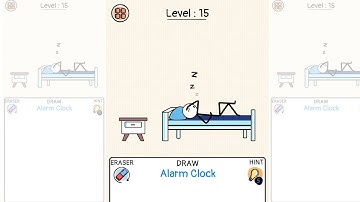 Draw Puzzle: sketch it - Level 15 - Draw Alarm Clock Walkthrough Solution