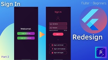 Flutter - Sign In | Redesign | Speed Code | Part 2