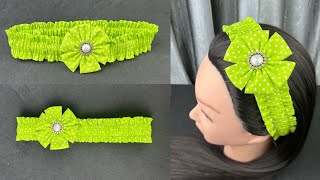 Elastic Headband.✅✅How to make fabric flower Headband.