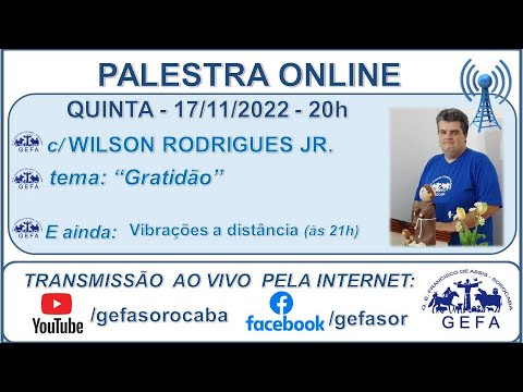 Assista: Palestra Online - c/ WILSON RODRIGUES JR (17/11/2022)