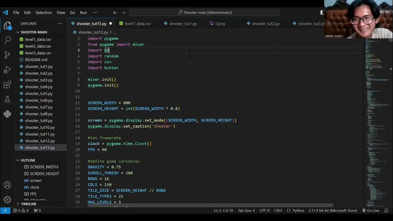 Projek Akhir Membuat Game Shooter di Python - YouTube