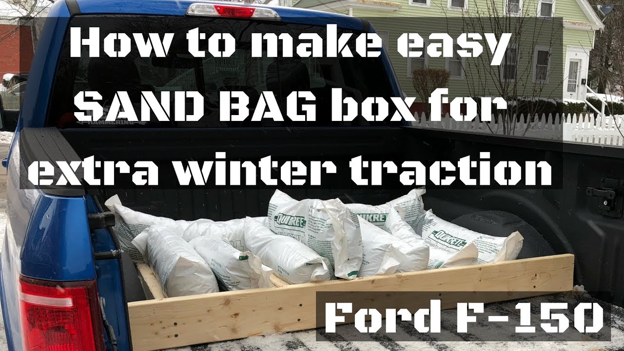 How To Make Winter Sand Bag Box For Ford F-150 Pickup Truck | Extra Traction!
