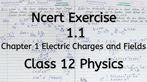 Ncert Exercise 1.1, Chapter 1, Electric Charges and Fields, Class 12 Physics