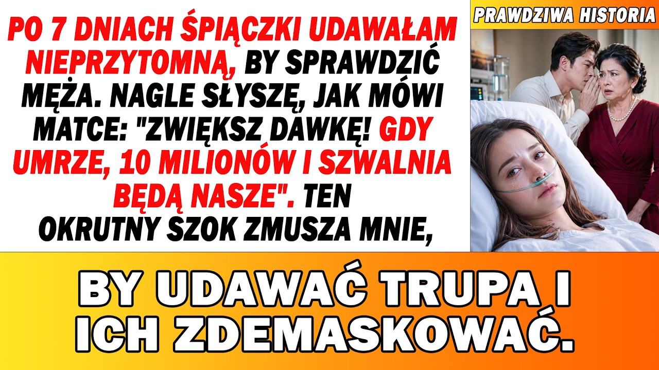 Gdy po siedmiu dniach śpiączki otworzyłam oczy, nie zawołałam męża. Leżałam nieruchomo, udając, że wciąż śpię, bo coś mi mówiło, żeby nie ujawniać, że jestem przytomna. I wtedy usłyszałam, jak...