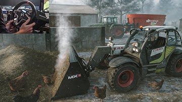 Winter Morning at the Farm | Farming Simulator 25 Thrustmaster T248 gameplay