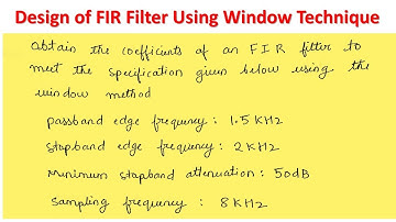 Design of FIR Filter