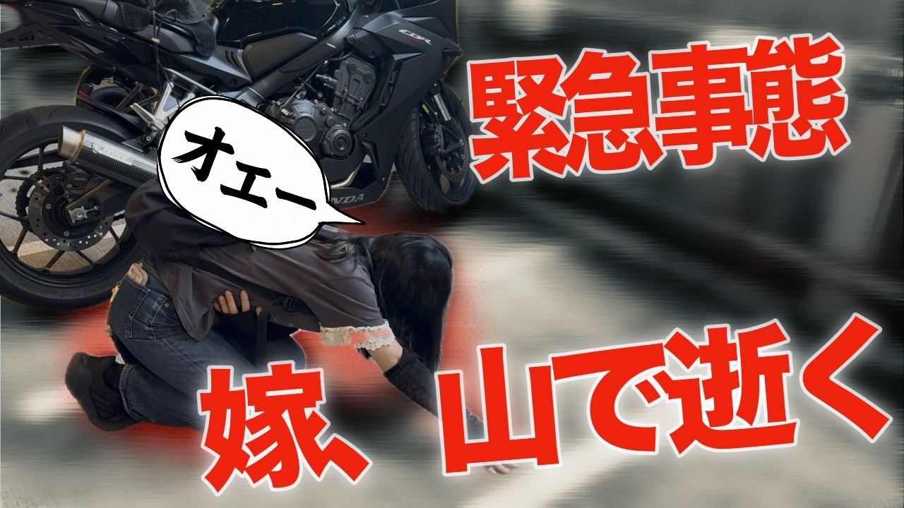 嫁がツーリングの途中で動けなくなっちゃった。
