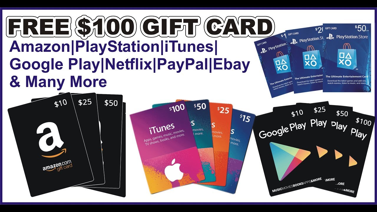 Free Gift Card Amazon|PlayStation|iTunes|Google Play|Netflix|PayPal