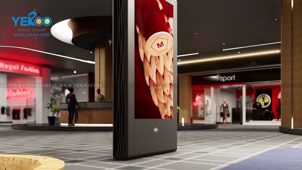 indoor LCD stand digital totem advertising displays player/LED digital mupi