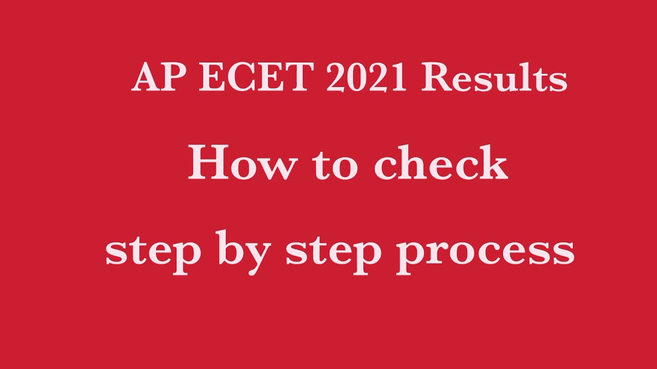 AP ECET Results checking process step by step