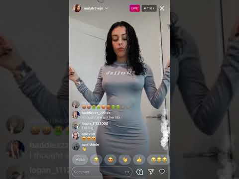 Malu trevejo showing her new tits on Instagram live!! 👀