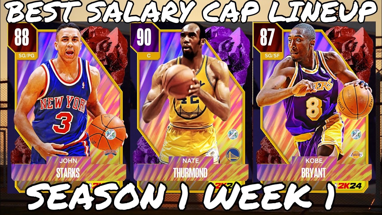 THE BEST LINEUP FOR SALARY CAP SEASON 1 WEEK 1 IN NBA 2K24 MYTEAM ...