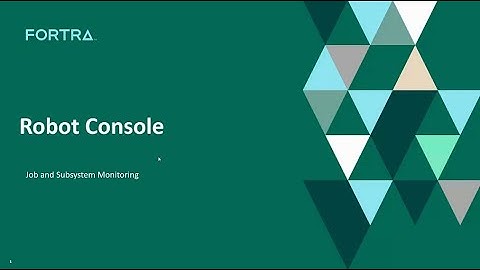 Robot Console | How to Monitor Critical Jobs and Subsystems Using Resource Monitors