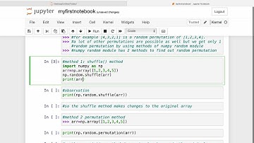 Numpy Tutorial for beginners - Numpy Permutation() | How to use np.random.permutation()